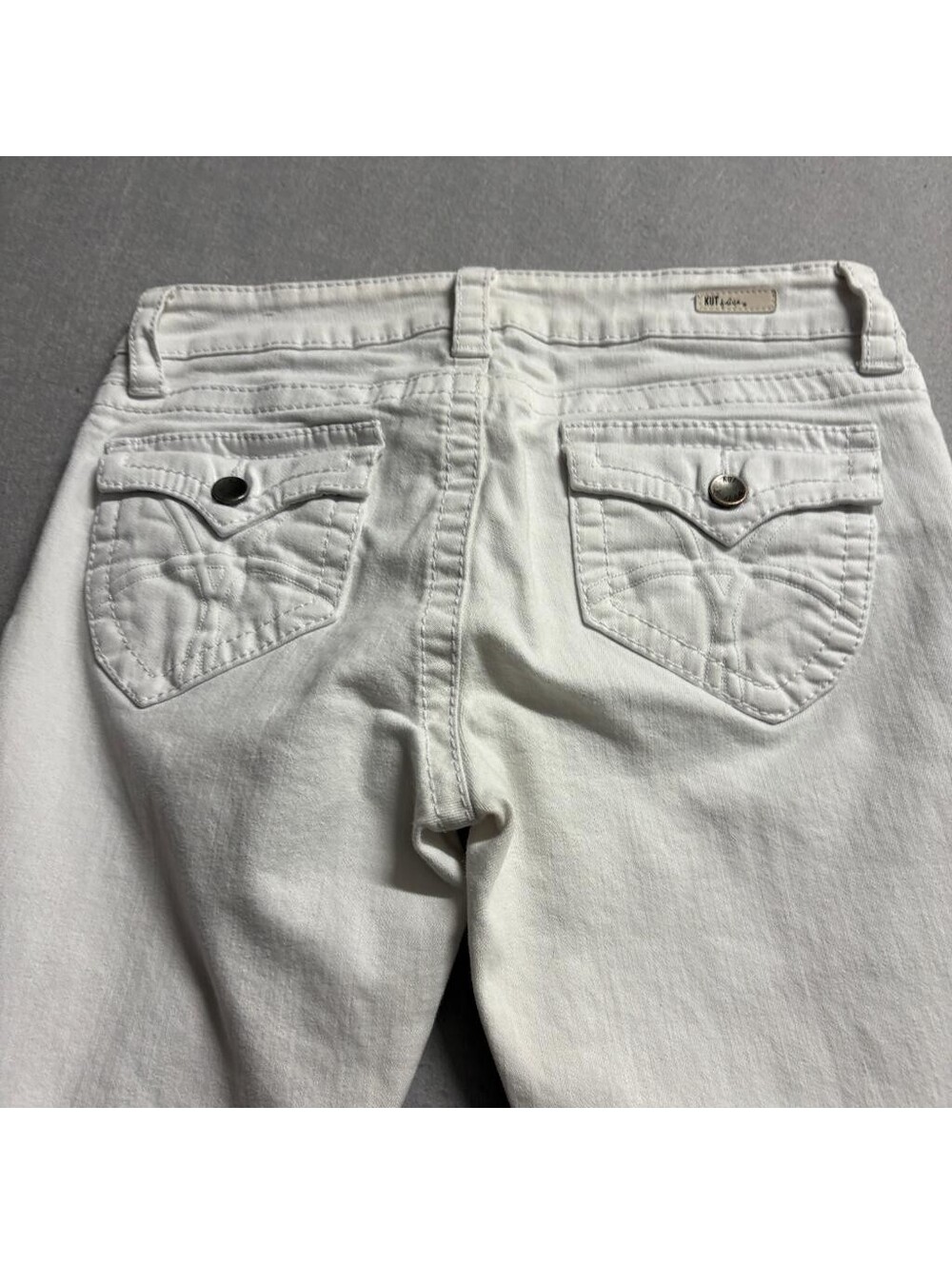 Kut from the Kloth Natalie High Rise Bootcut Jeans Womens Size 6 White Denim - Picture 10 of 12